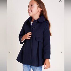 Monsoon girls Classic dark navy Kids Hooded Coat sz 11-12